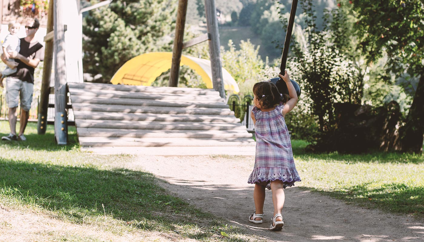 Playground at the Aparthotel Kastel Seiseralm