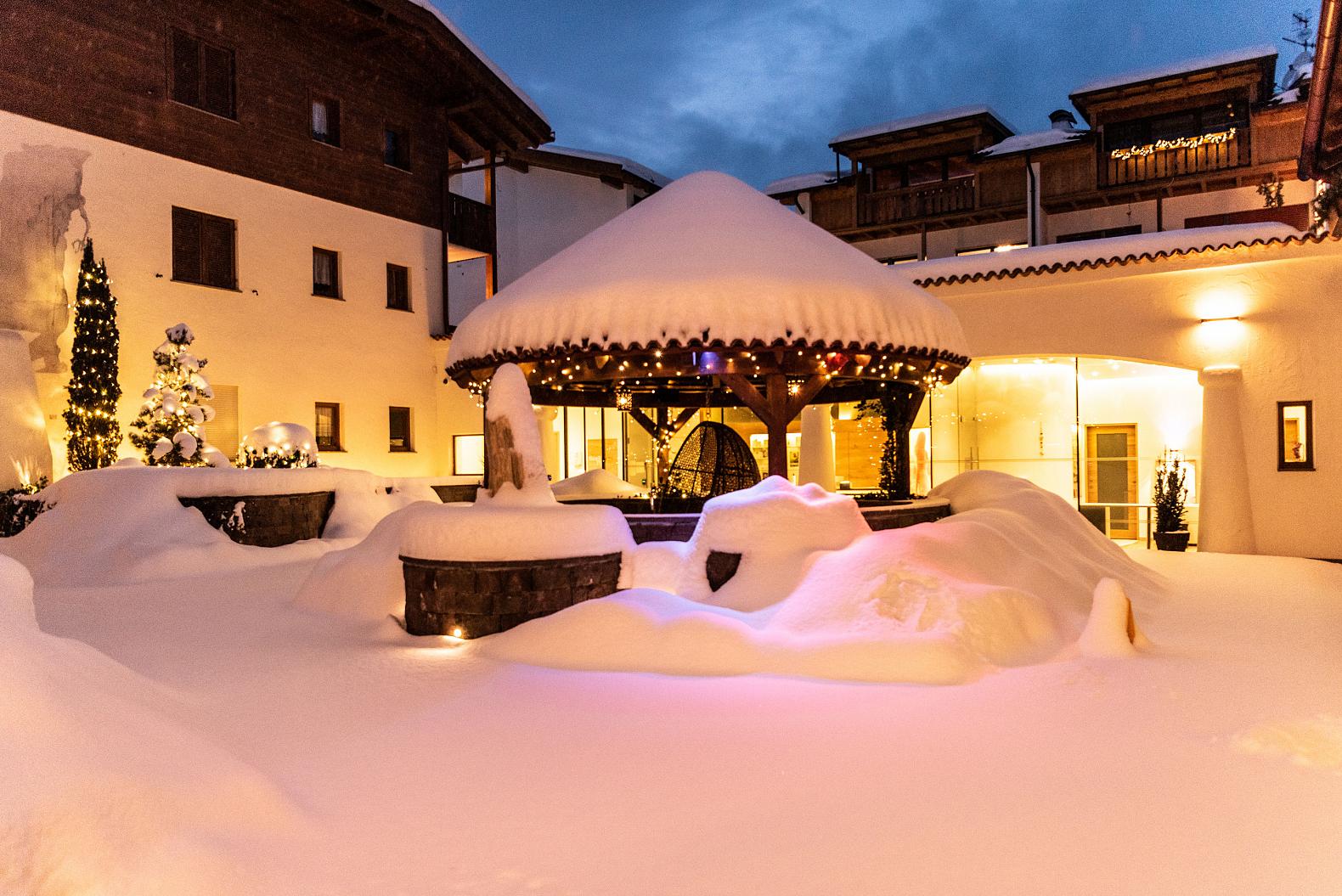 Winterfoto vom Hotel Kastel Seiser Alm